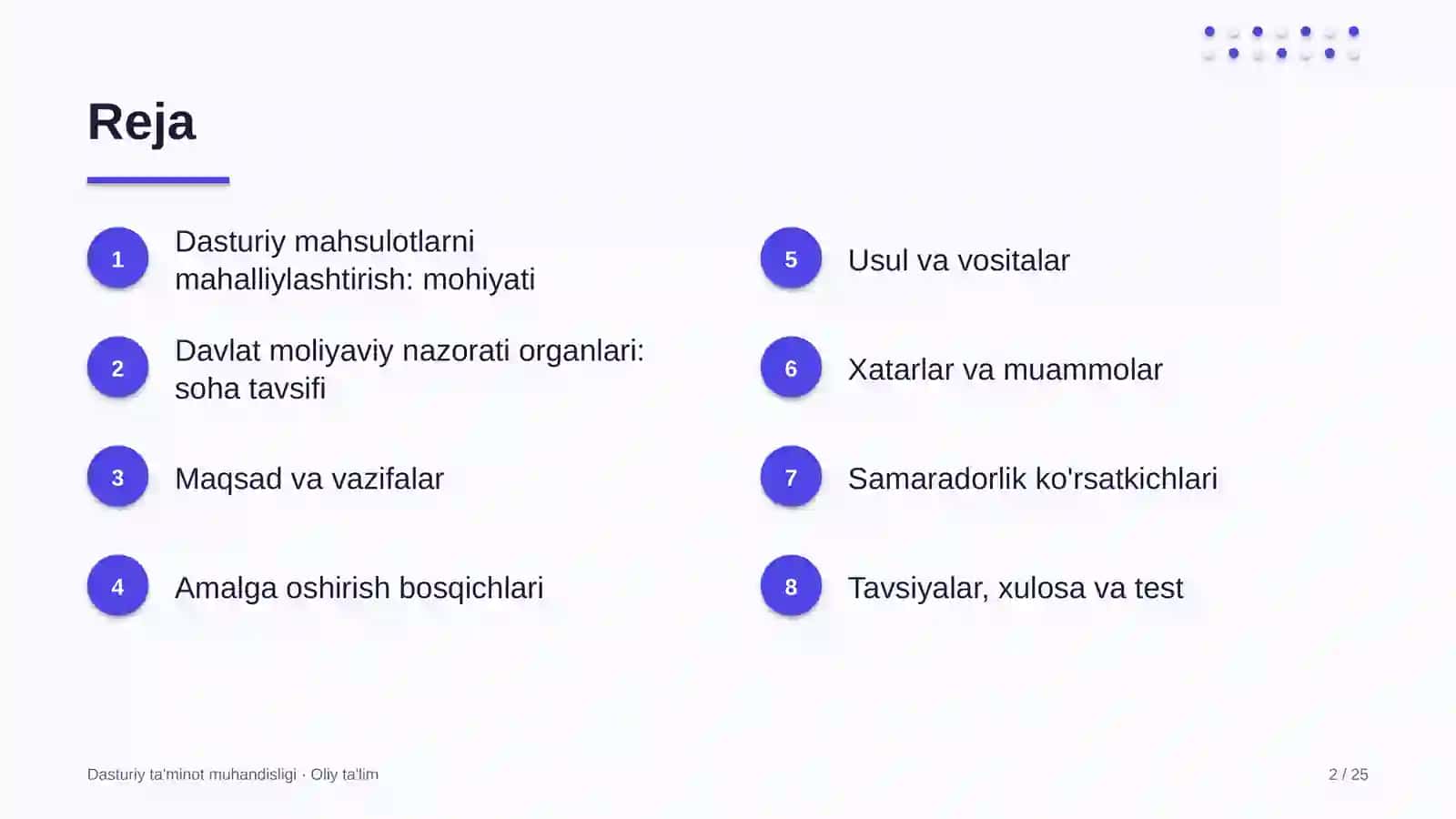 Davlat moliyaviy nazorati organlarida dasturiy mahsulotlarni mahalliylashtirish 2