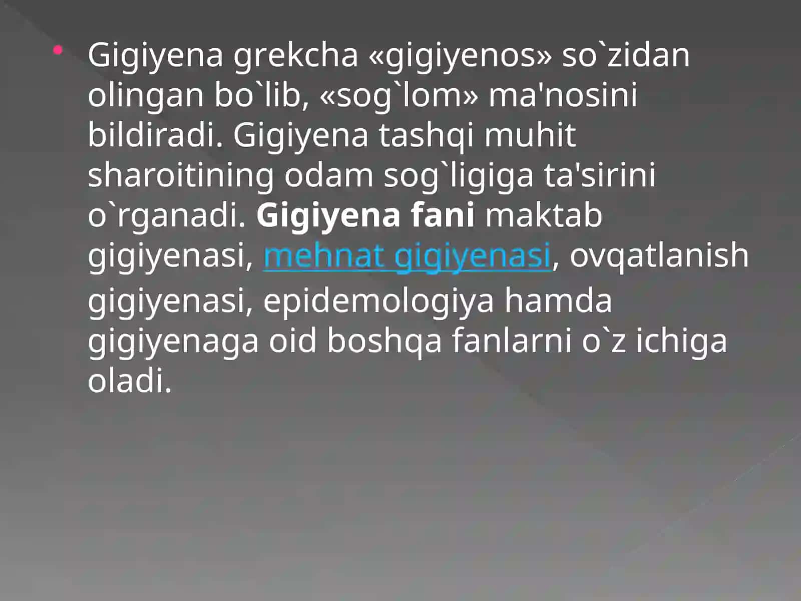 Gigiyena fanlari 2