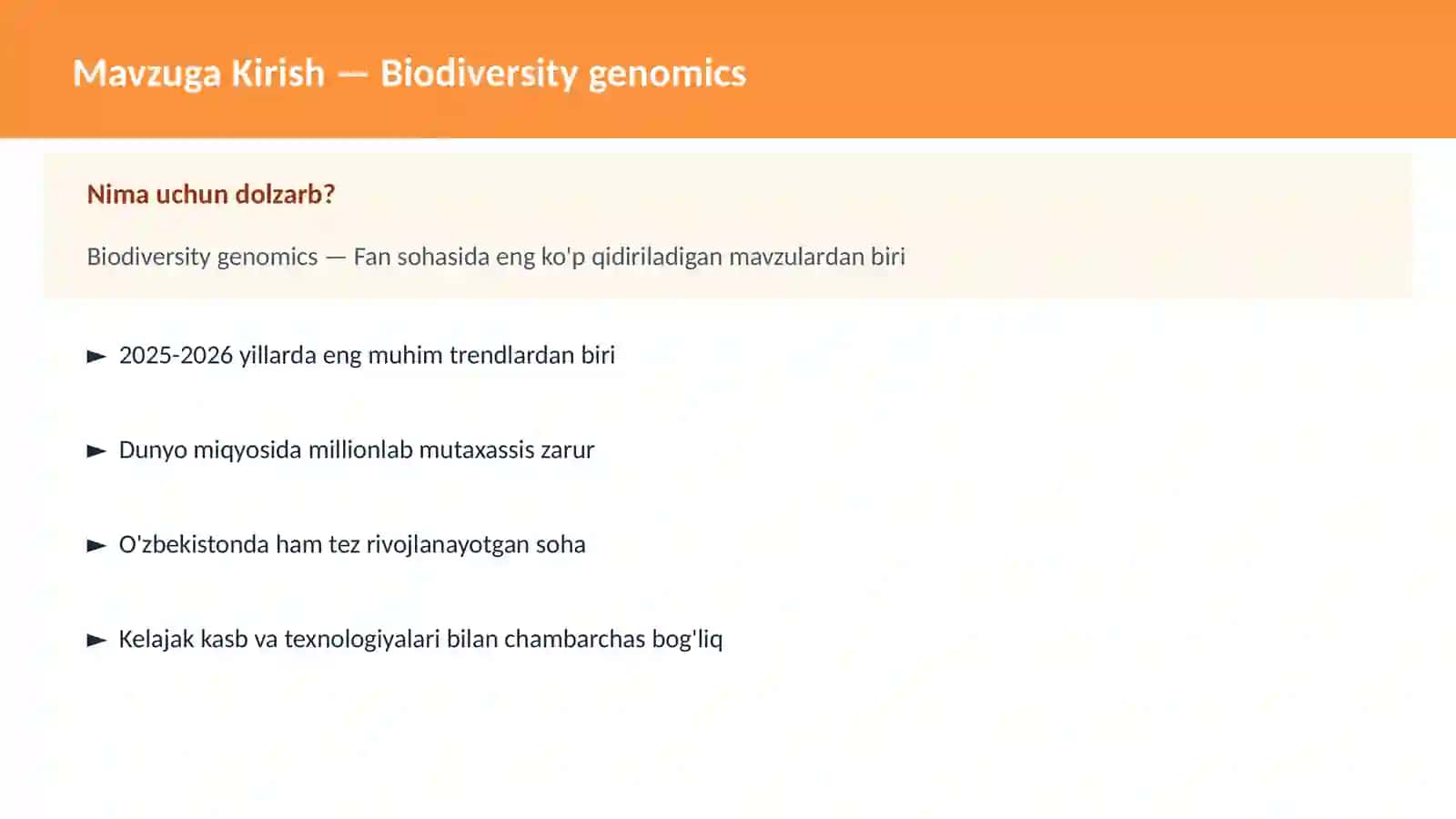 Biodiversity genomics 2