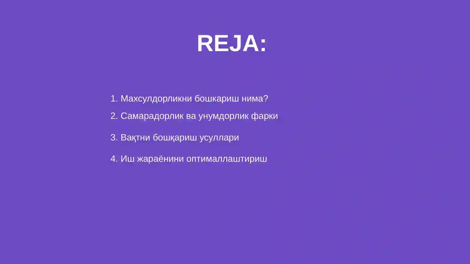 Махсулдорликни бошкариш 2