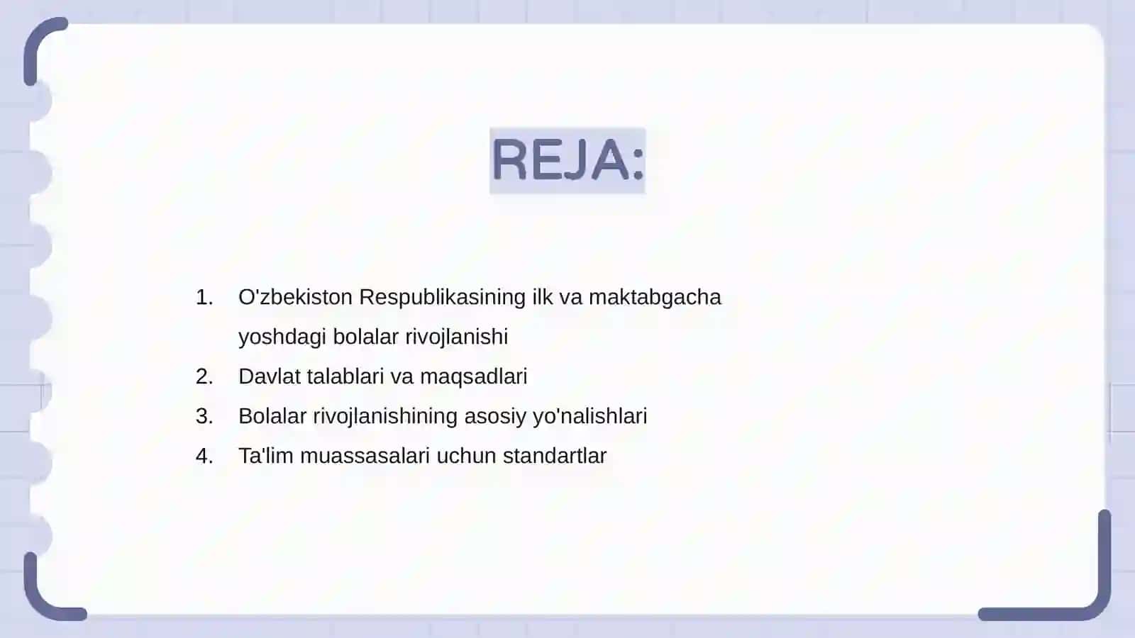 O'zbekiston Respublikasining ilk va maktabgacha yoshdagi bolalar rivojlanishida qo'yiladigan davlat talablari 2