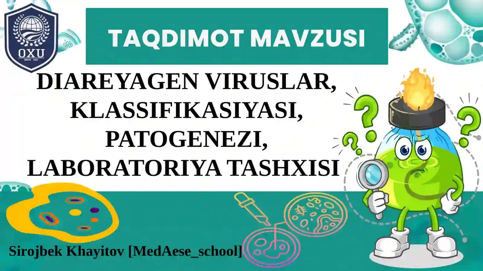 DIAREYAGEN VIRUSLAR, KLASSIFIKASIYASI, PATOGENEZI, LABORATORIYA TASHXISI. HAQIDA TO'LIQ MALUMOT 2