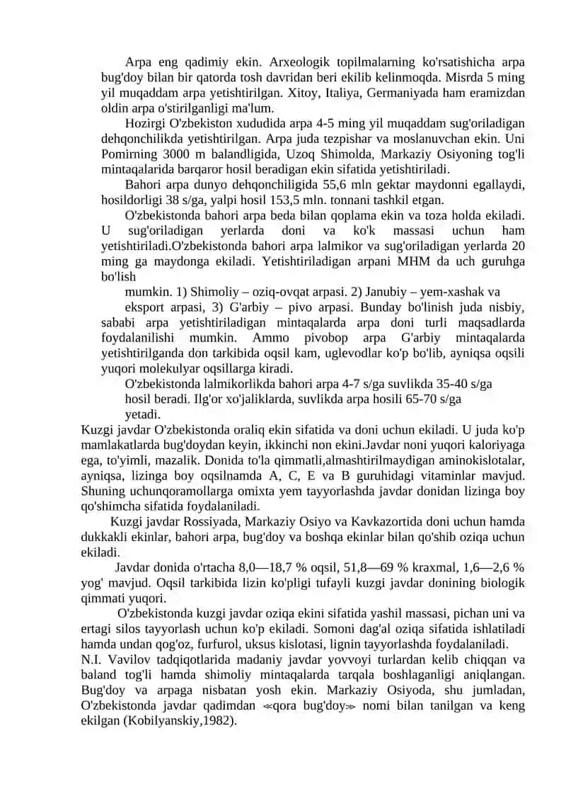 Kuzgi arpa yetishtirish texnologiyasi 2