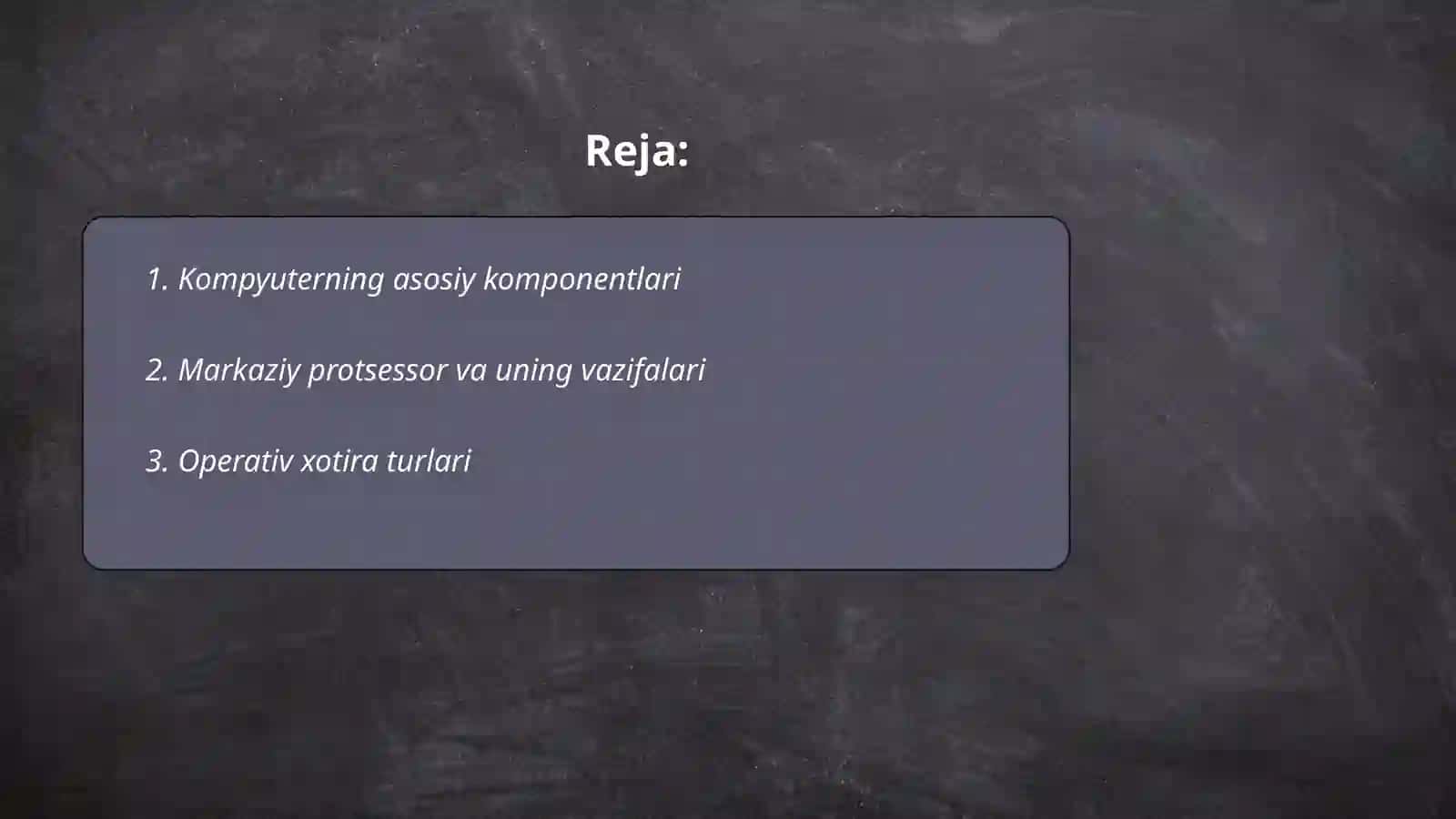 Kompyuterni tashkil etilishi tamoyillari va klassifikatsiyasi 2