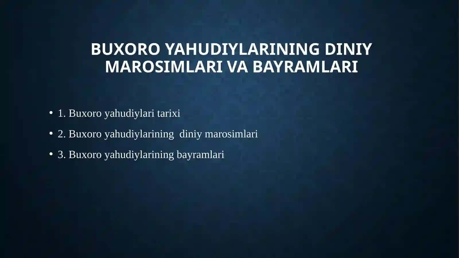 Buxoro yahudiylarining diniy marosimlari va bayramlari 2
