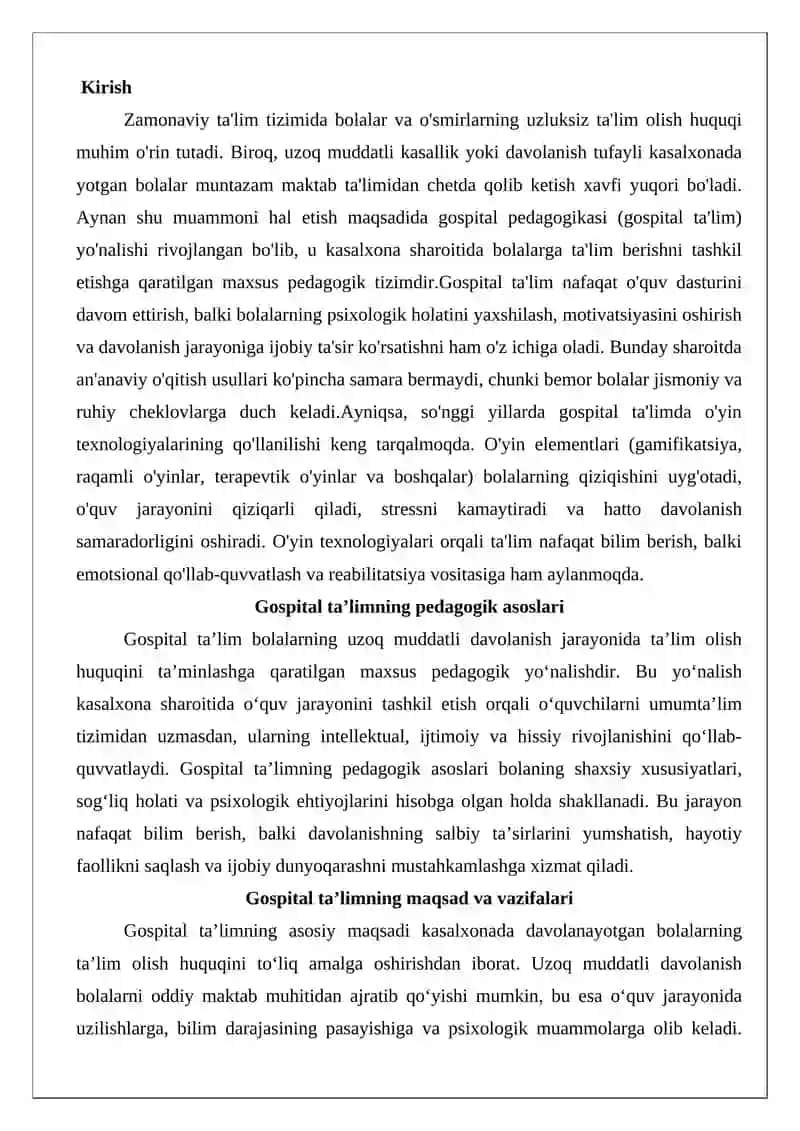 Gospital ta’limning pedagogik asoslari 2