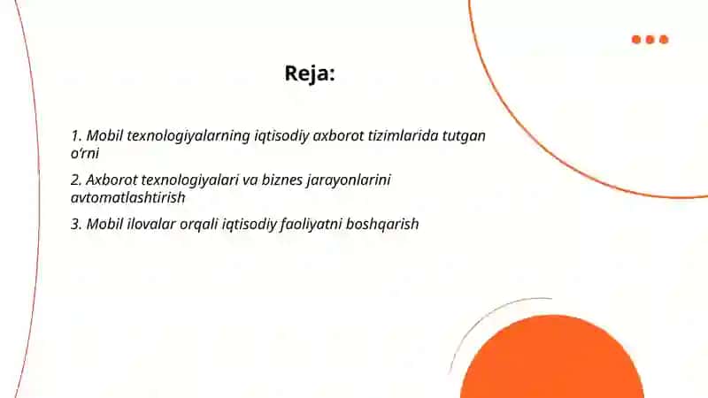 Iqtisodiy axborot tizimida mobil axborot texnologiyasi oʻrni va ahamiyati 2