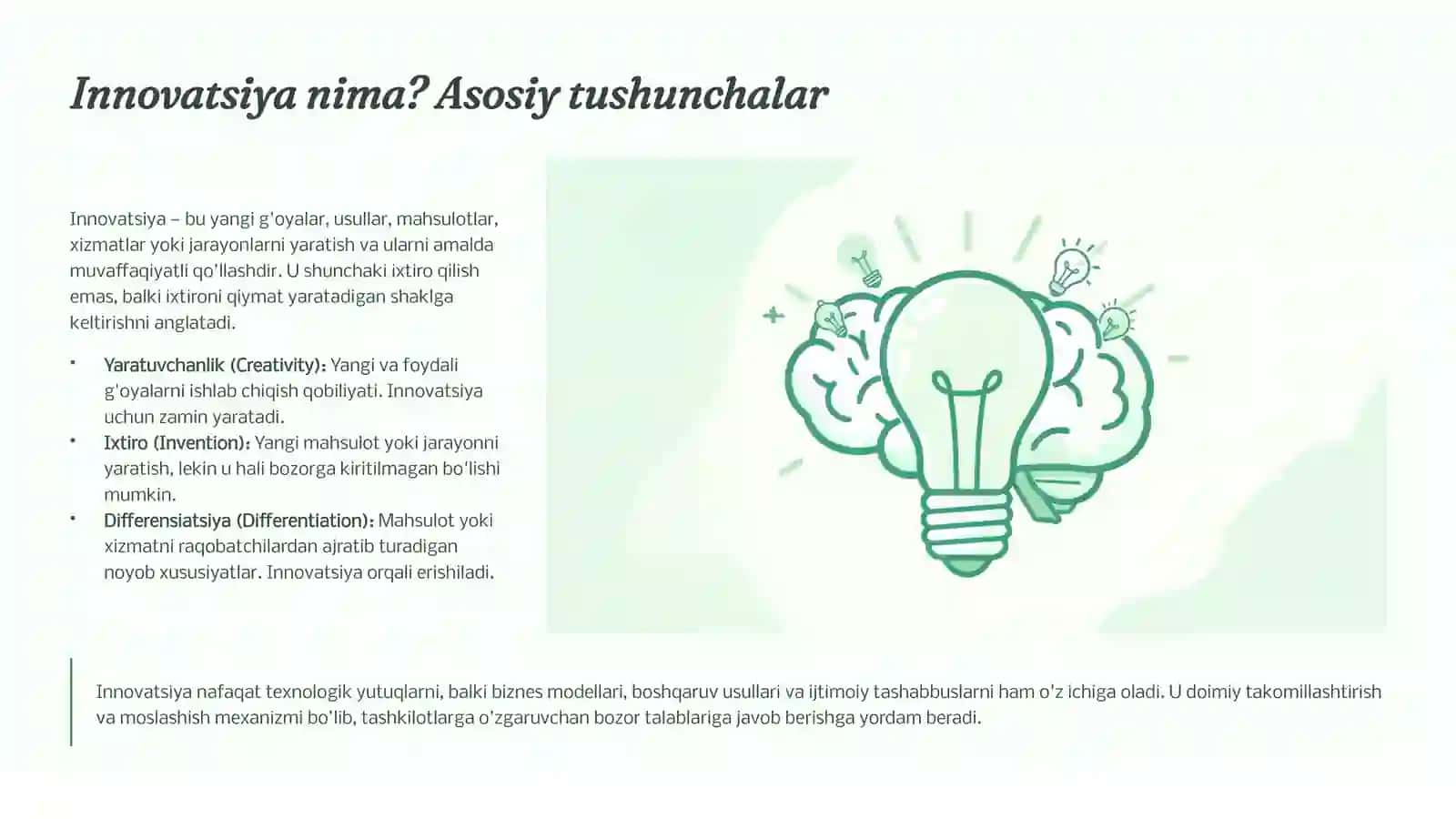 Innovatsion Menejment Mohiyati Kelajakka Qadam 2