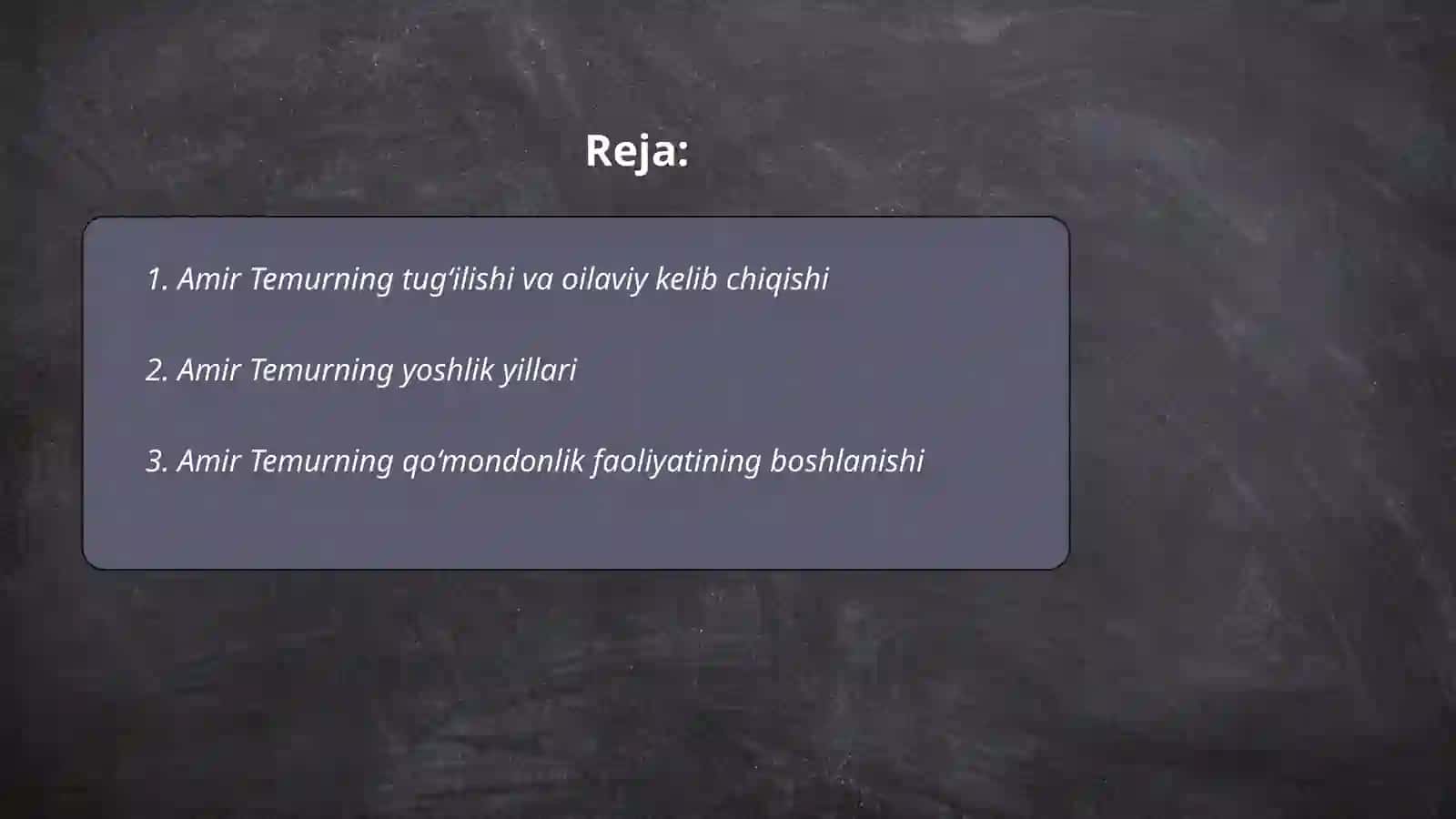 Amir Temur hayoti va ijodi 2