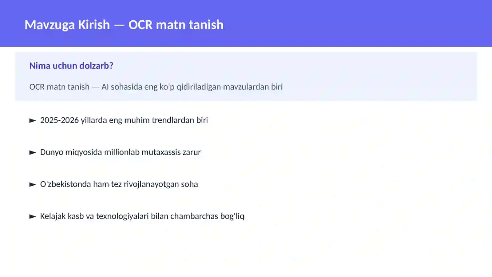 OCR matn tanish 2