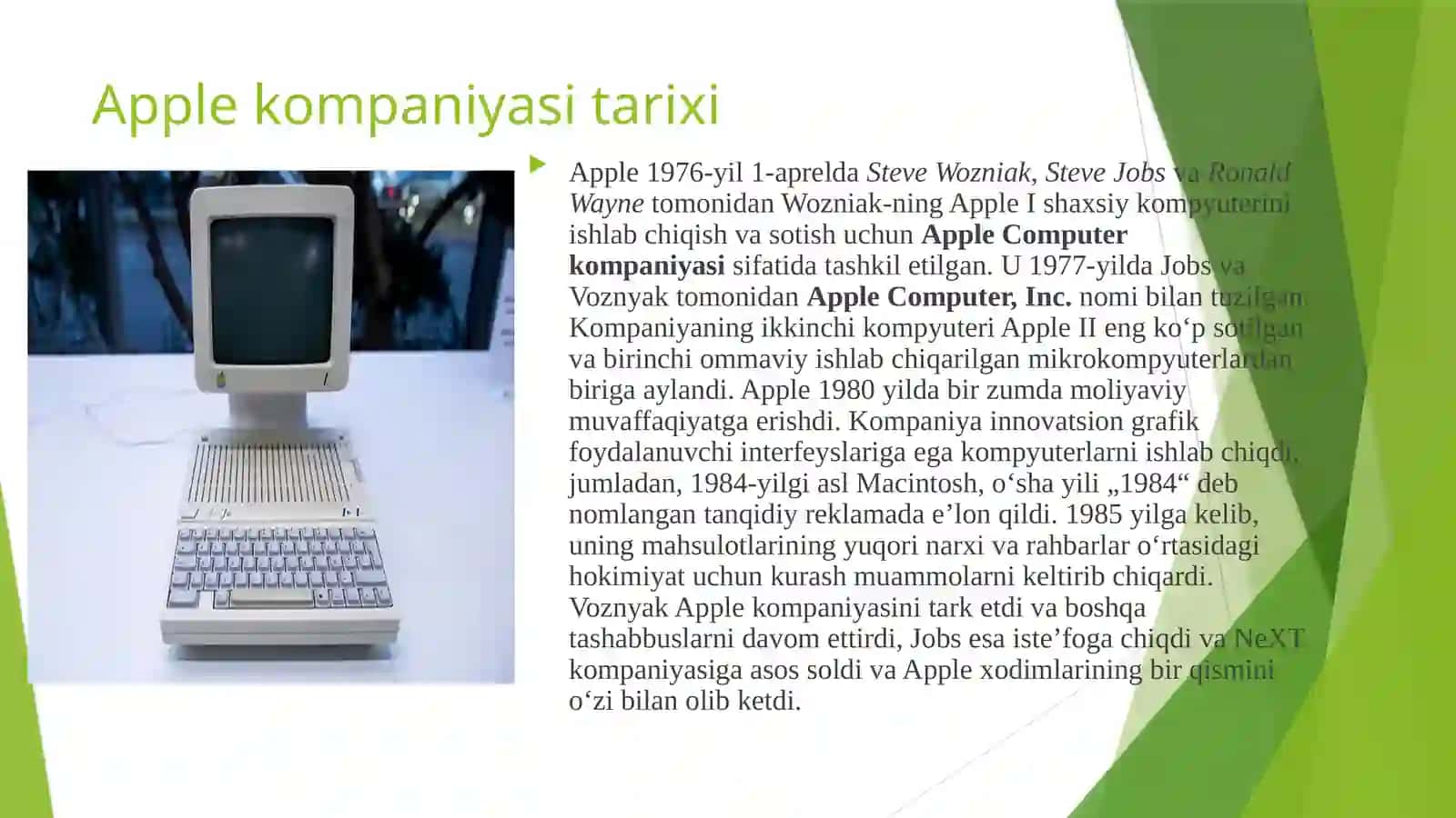 Applekompaniyasi tarixi 2