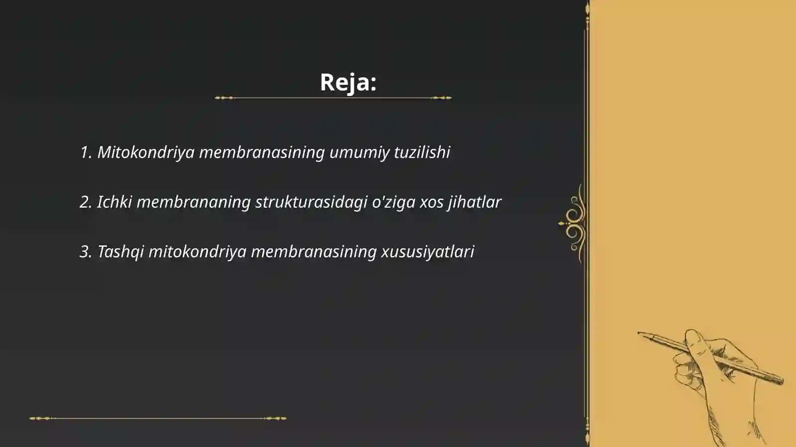 MITOXONDRIYALAR MEMBRANALARINING TUZILISHI 2
