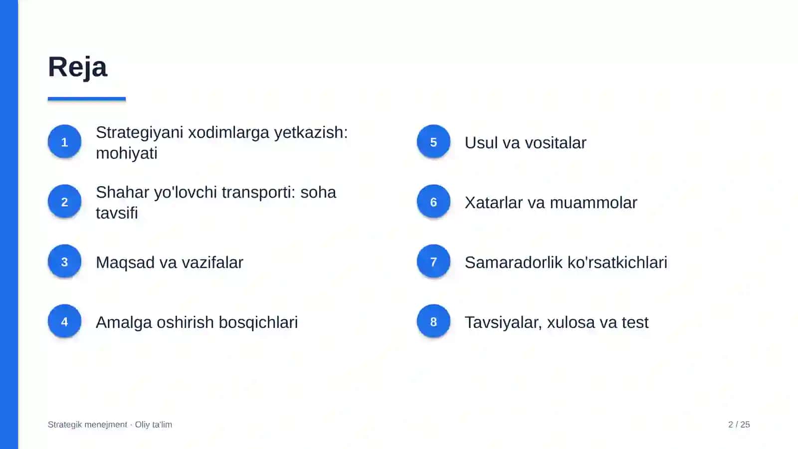 shahar yo'lovchi transportida strategiyani xodimlarga yetkazish 6696 2