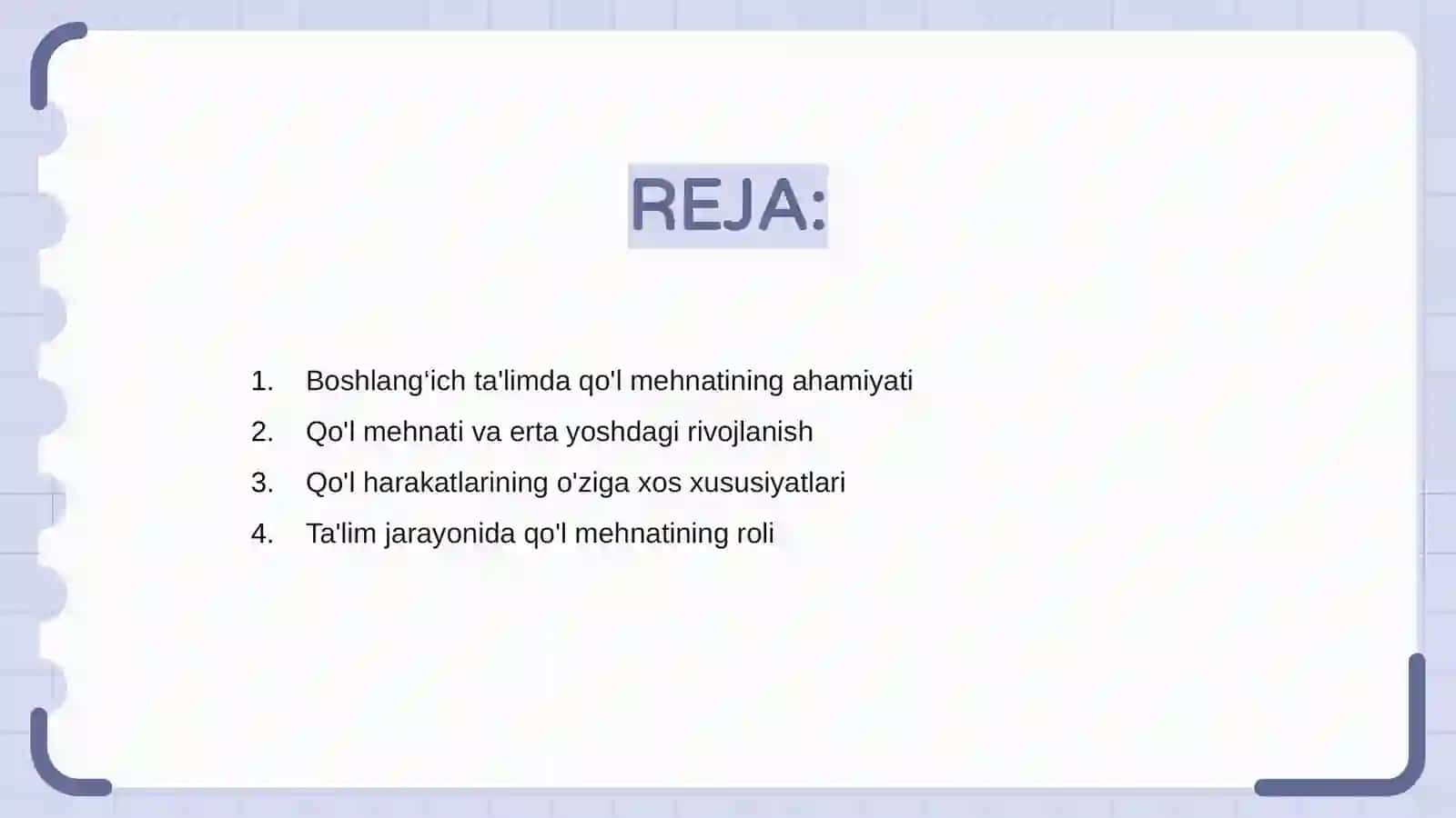 Boshlang‘ich ta'limda qo'l mehnatining o'ziga xos xususiyatlari 2