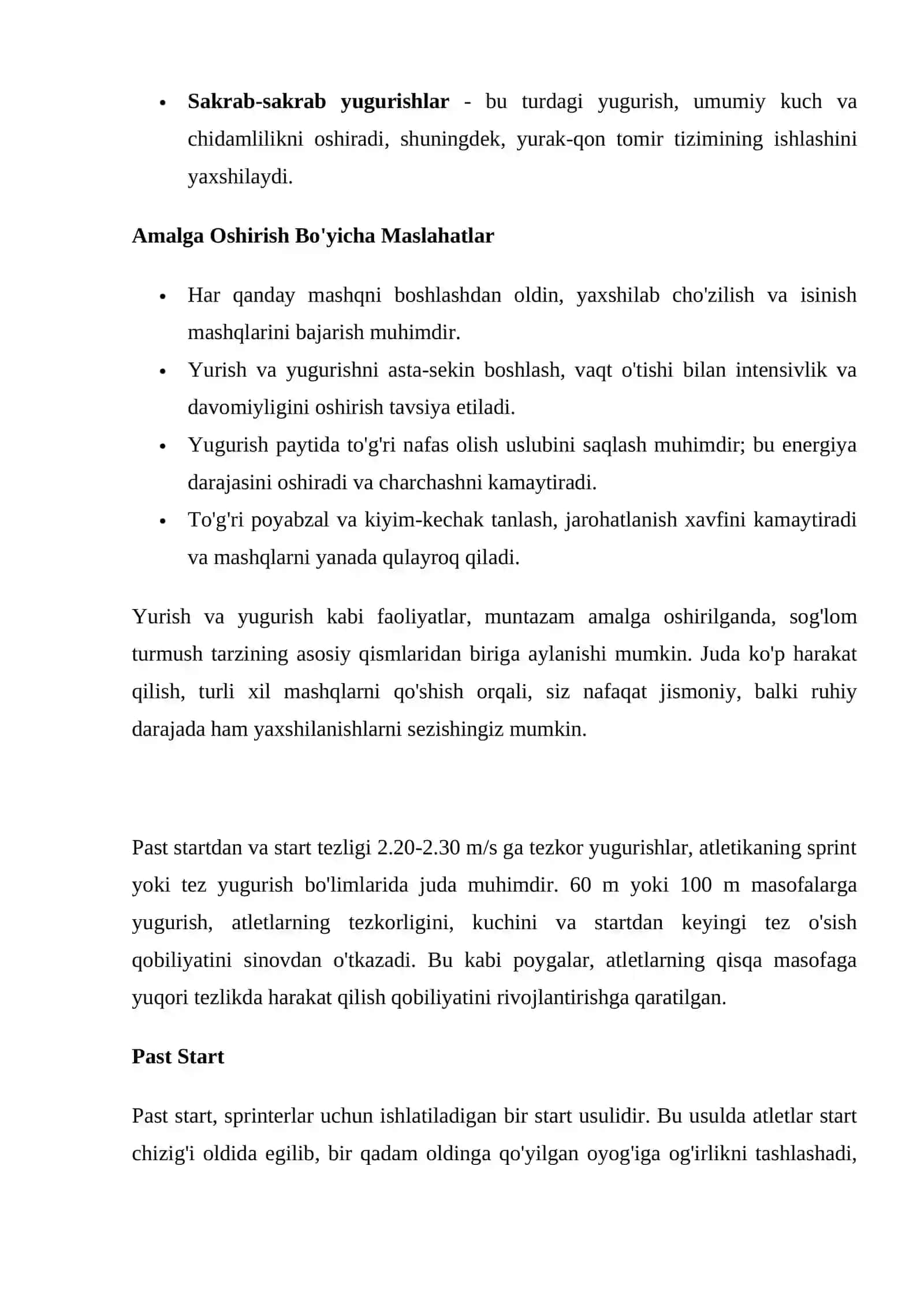 Yurish va Yugurishlar 2