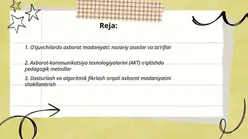 Oʻquvchilarda axborot madaniyatini shakllantirish texnologiyasi 2