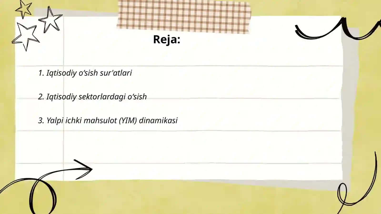 Oʻzbekistonda iqtisodiy oʻsish koʻrsatkichlari tahlili 2