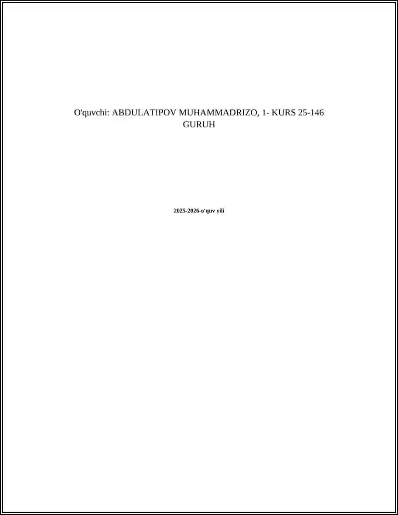 Jismoniy Madaniyat Nazariyasi va Metodikasi 2