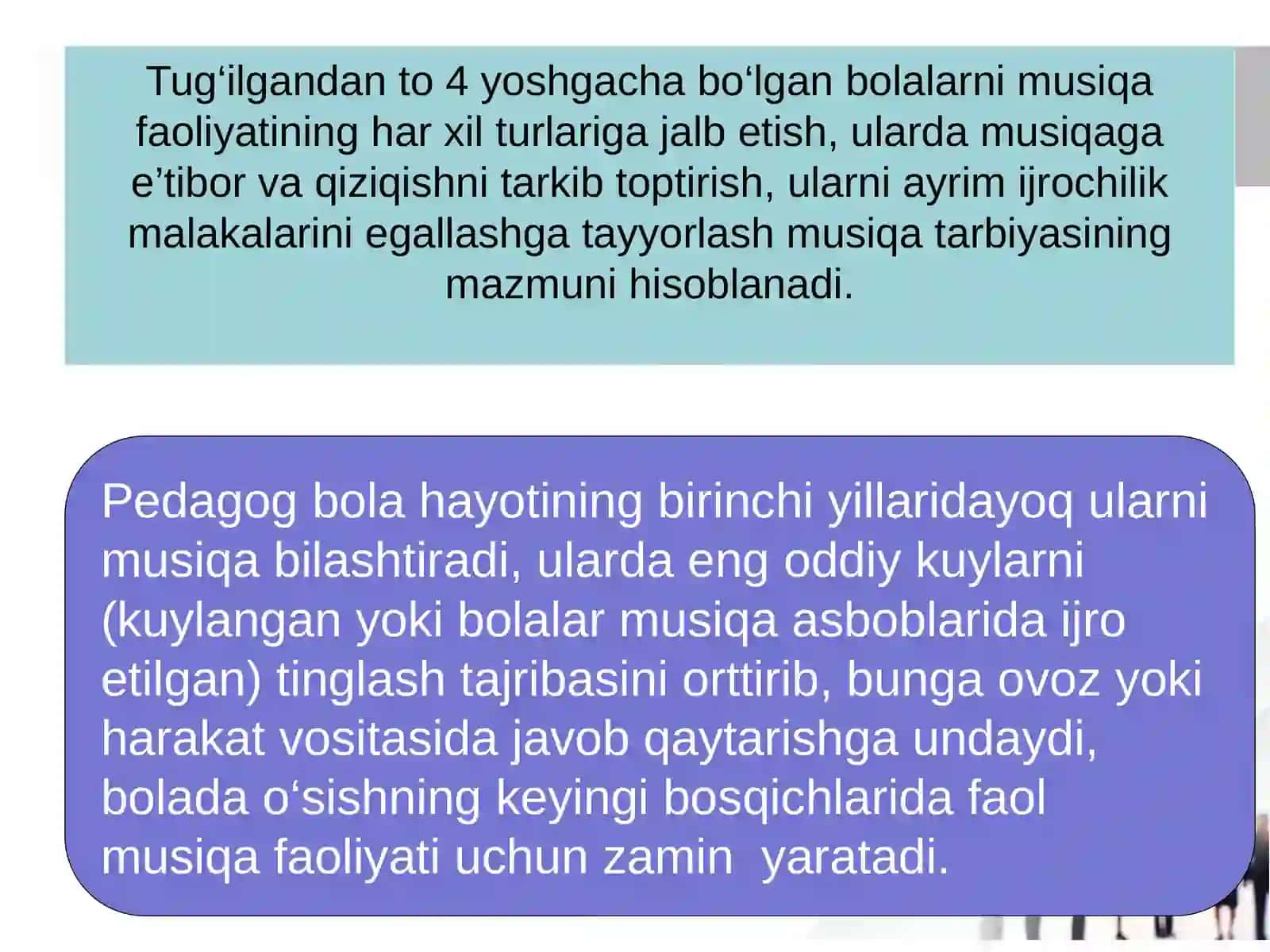 Musiqiy faoliyat  turlari 2