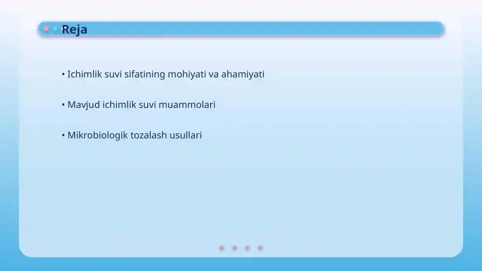 Ichimlik suvi sifatini yaxshilashning asosiy usullari 2