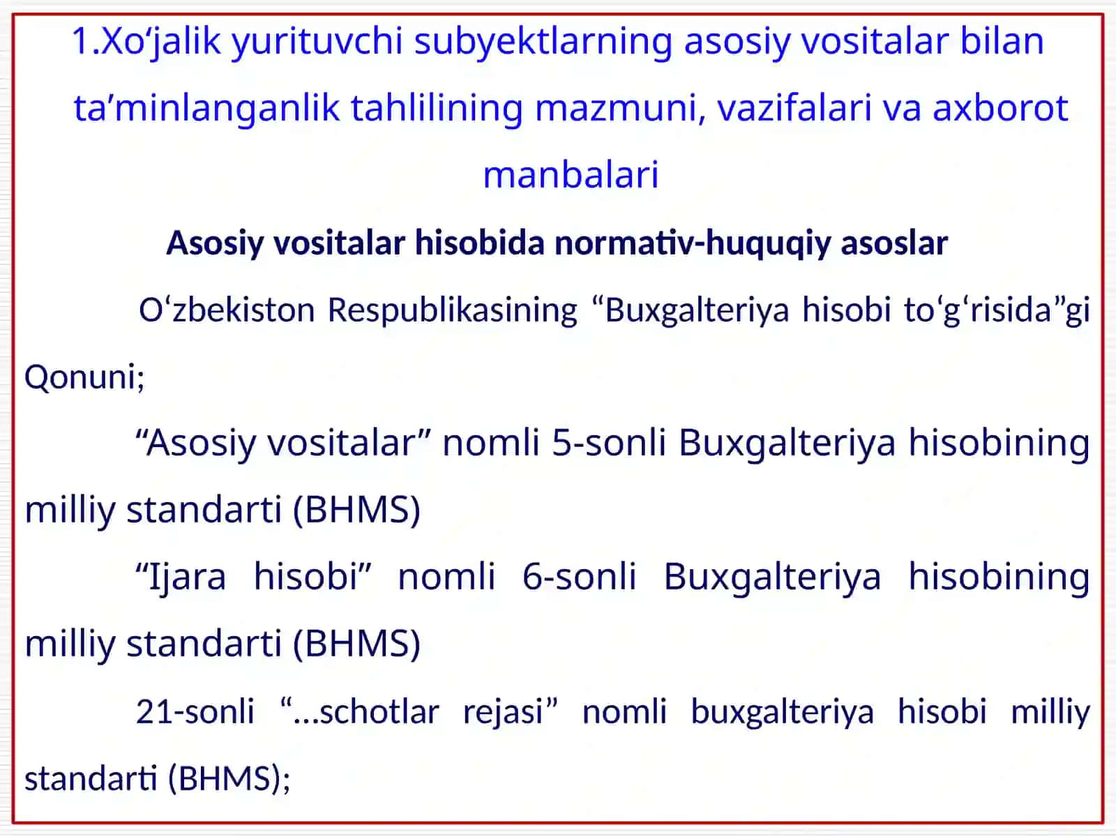 Xoʻjalik yurituvchi subyektlar asosiy vositalari 2