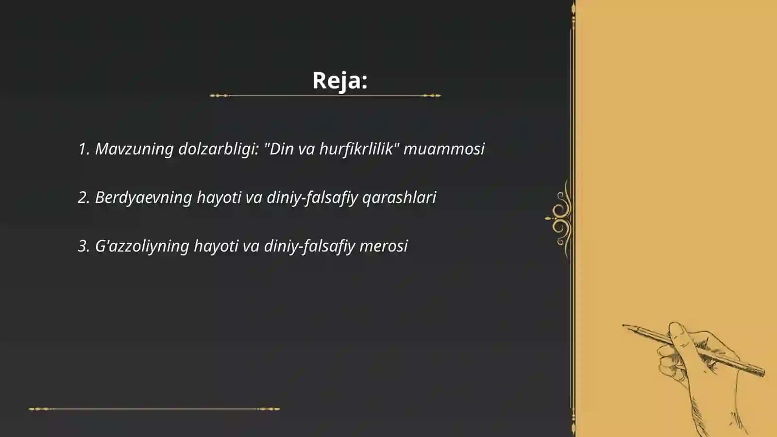 Din va hurfikrlilik 2