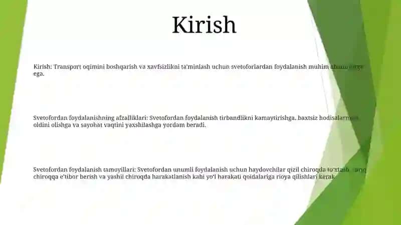 Harakatni Tashkil Etishda Svetafordan Foydalanish 2