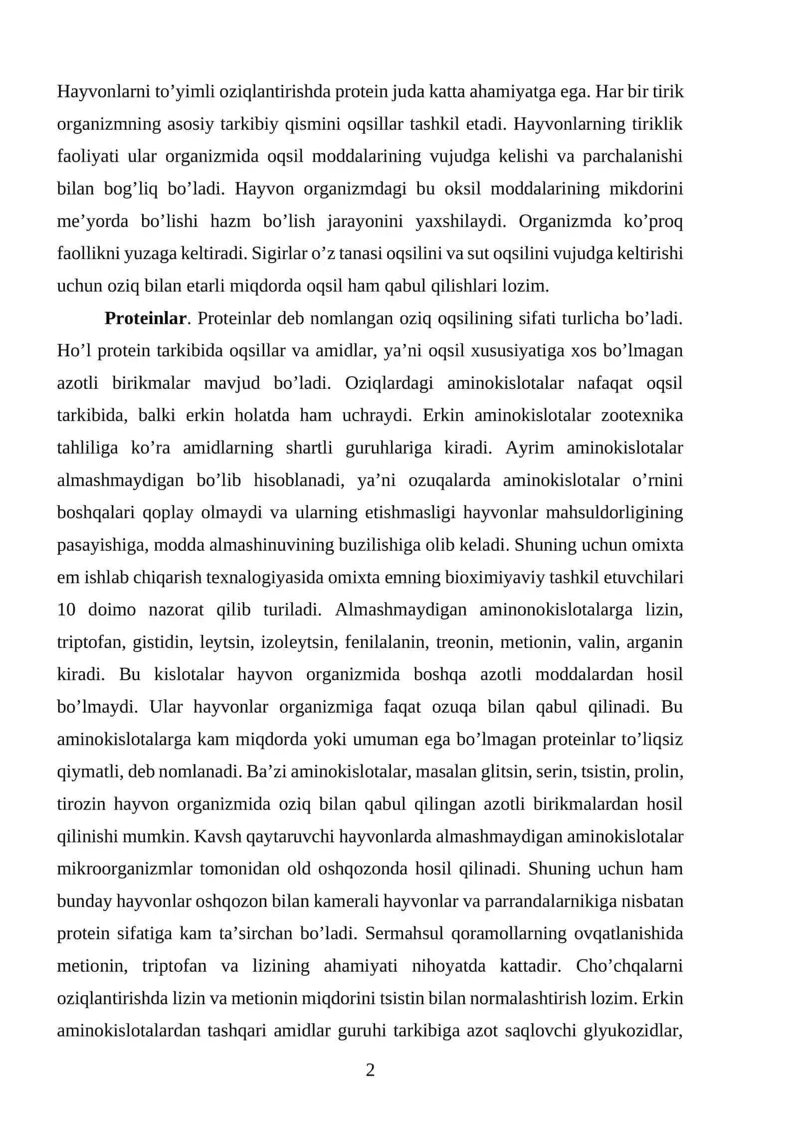 Omixta yemni tarkibini to’yimligini o’rganish 2
