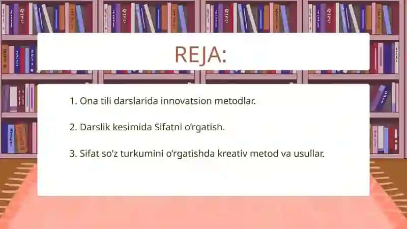 Sifatni o'rgatish metodlari 2