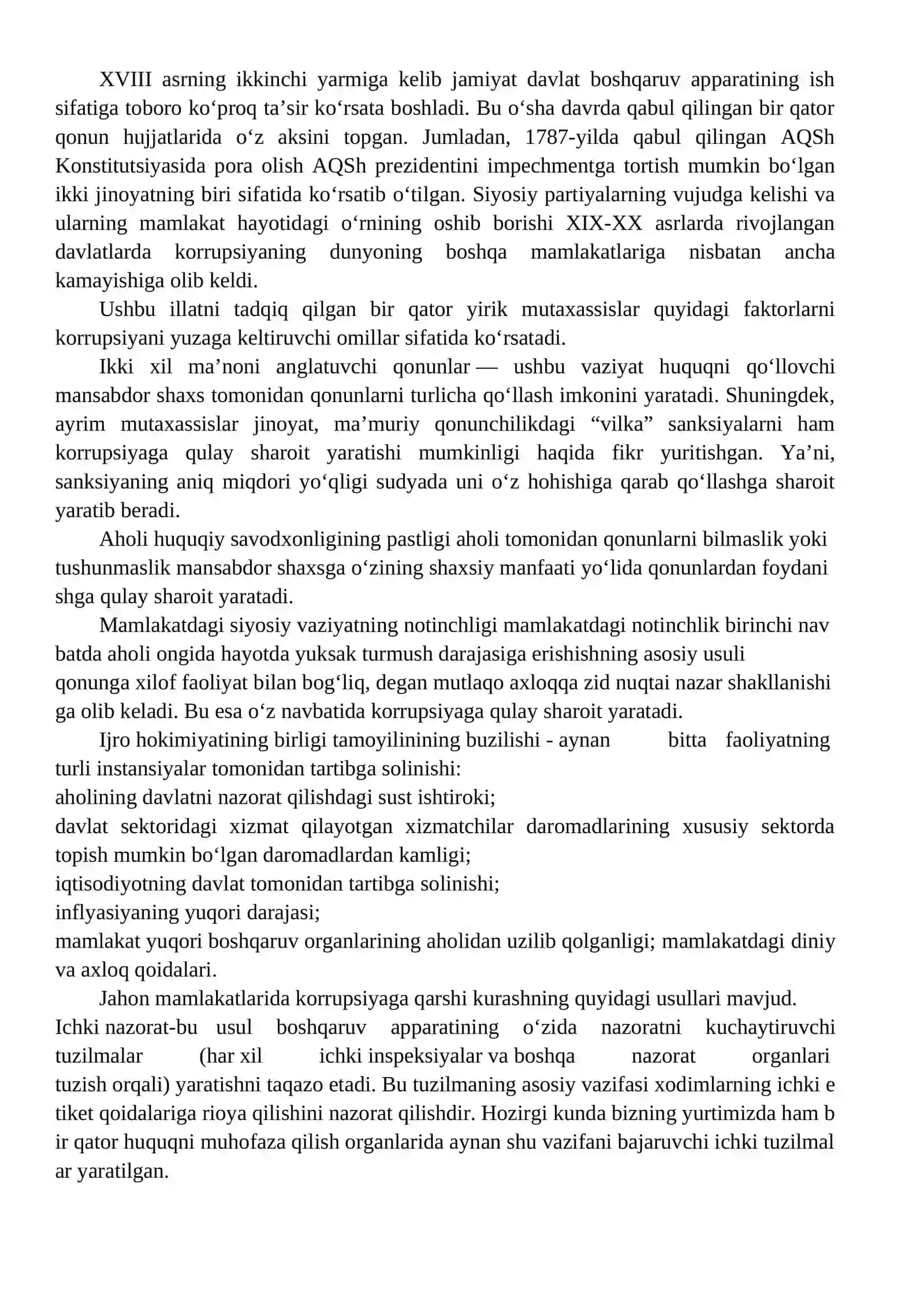 Korrupsiyaning mohiyati, oqibatlari va unga qarshi kurash mexanizmlari 2