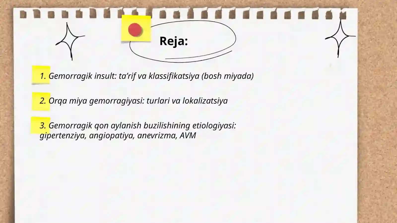 Bosh va orqa miyada qon aylanishining buzilishi gemoragik qon aylanishining buzilishi 2