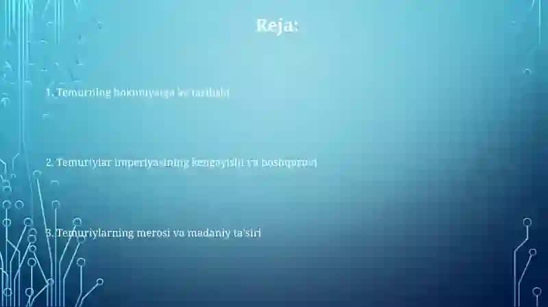 Amir Temur va temuriylar davri tarixi 2