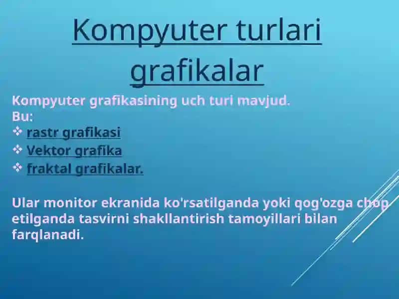 Kompyuter grafikasi 2