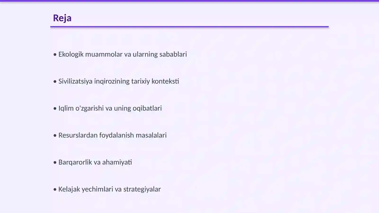 Ekologiya va sivilizatsiya inqirozi 2