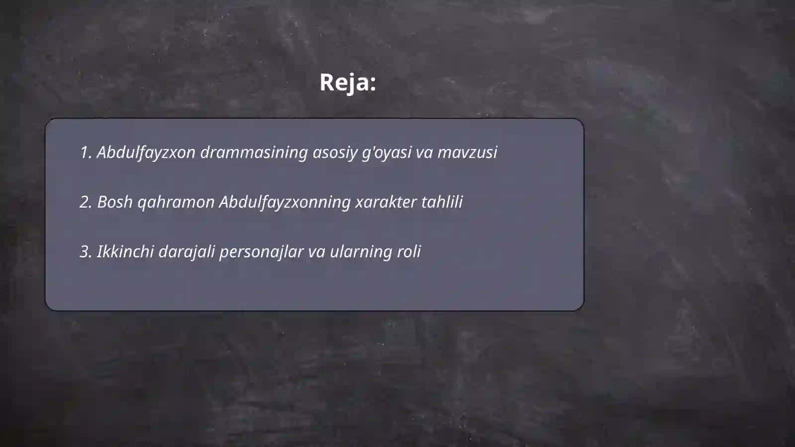 Abdulfayzxon drammasi 2