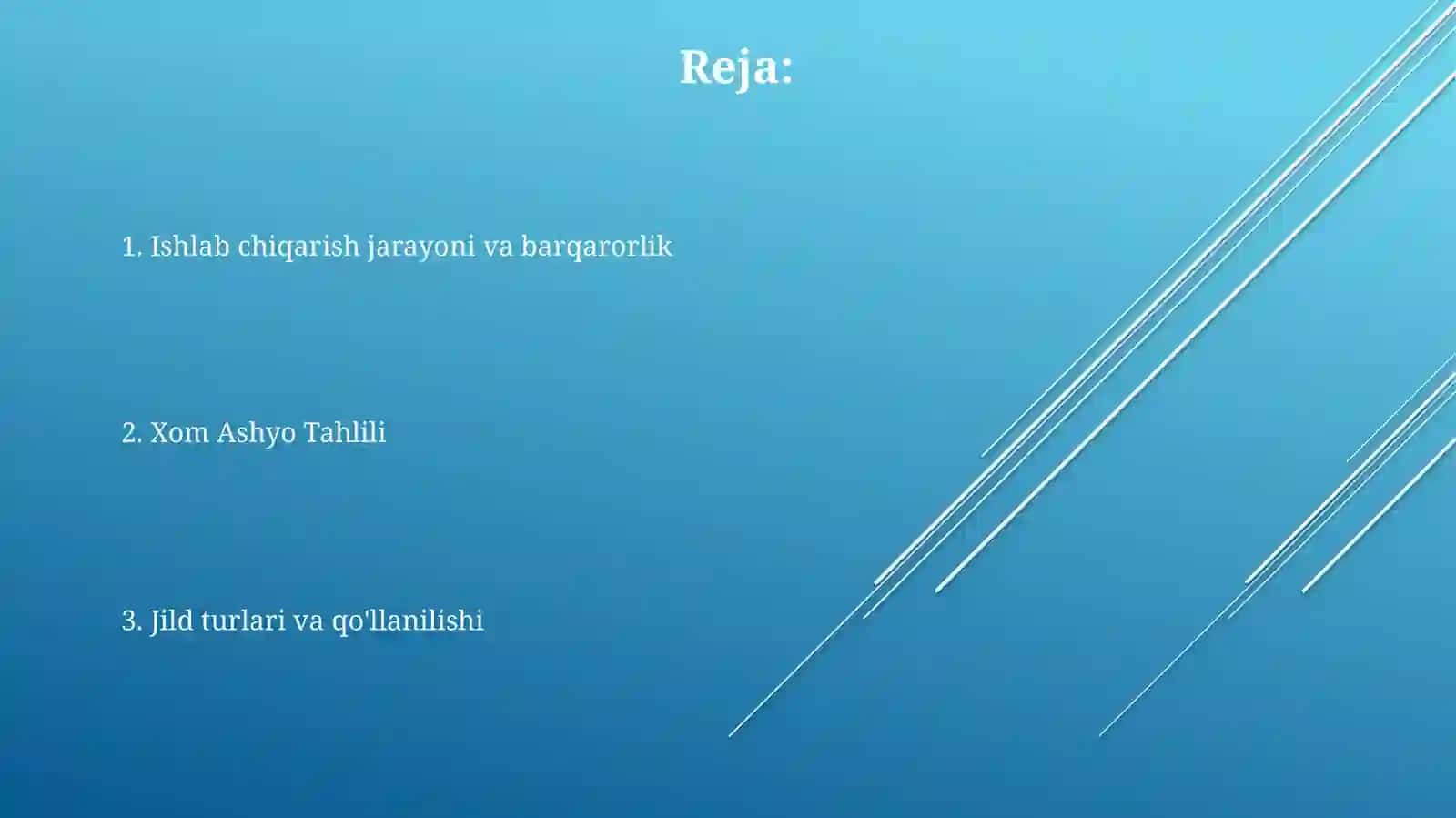 Xom ashyo tahlili 2