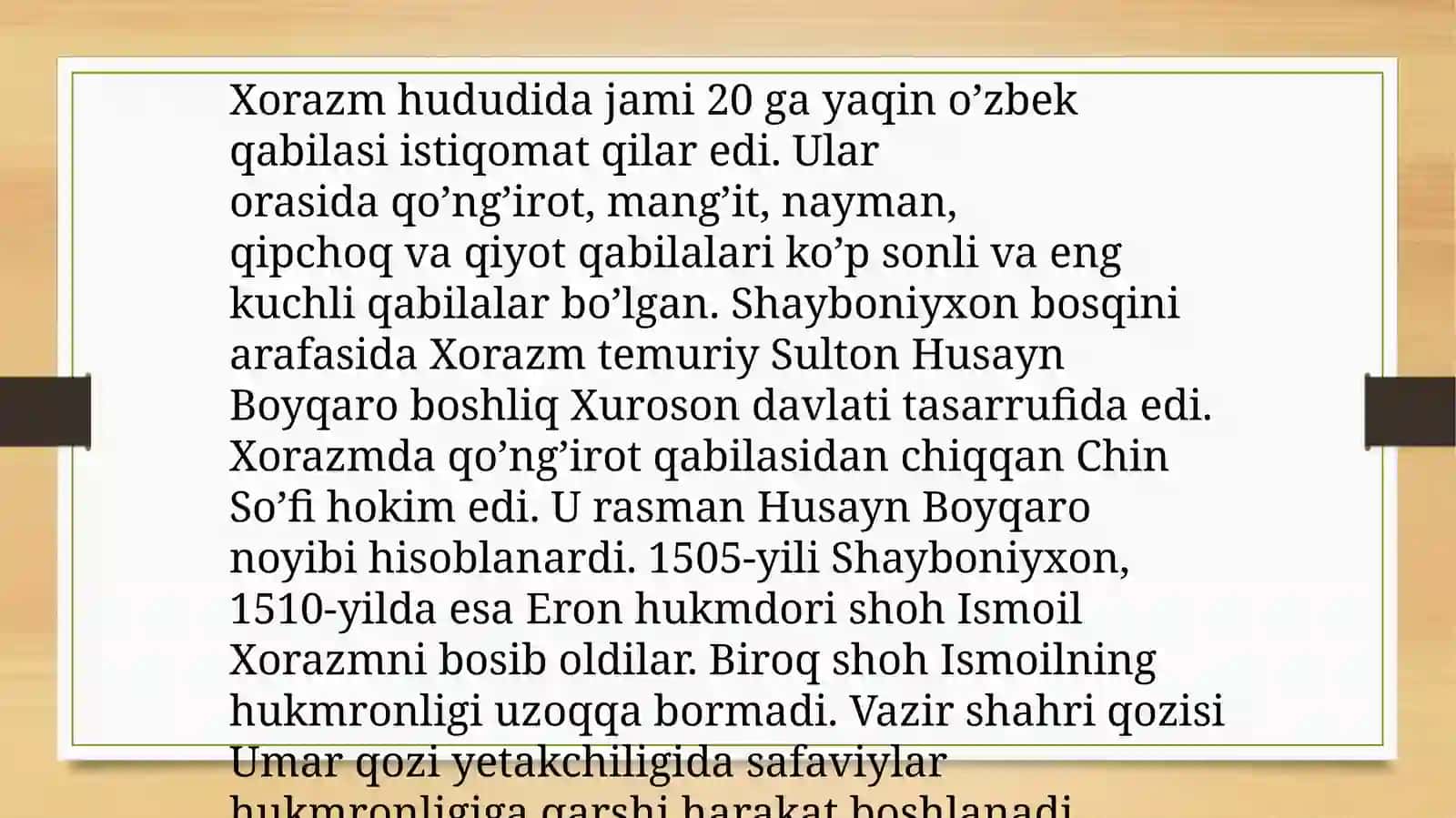 Xiva xonligining tashkil topishi 2