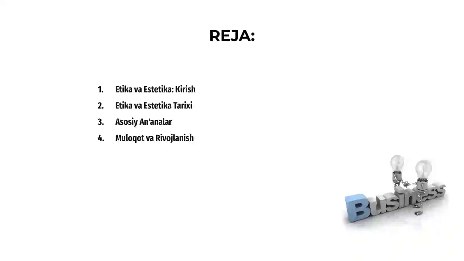 Etika va Estetika: Kirish 2