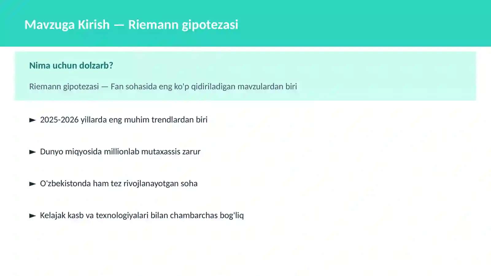 Riemann gipotezasi 2