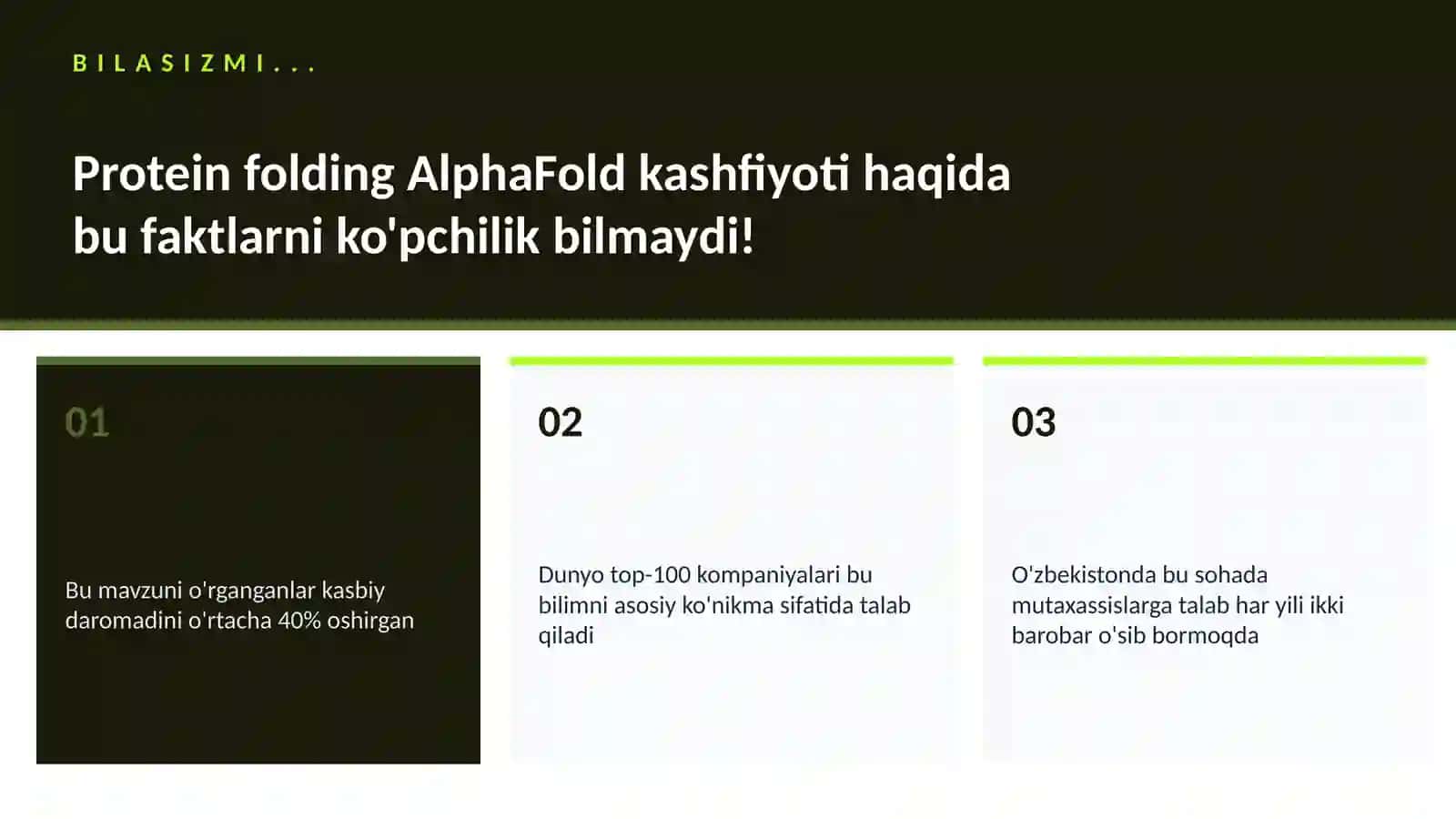 Protein folding AlphaFold kashfiyoti 2