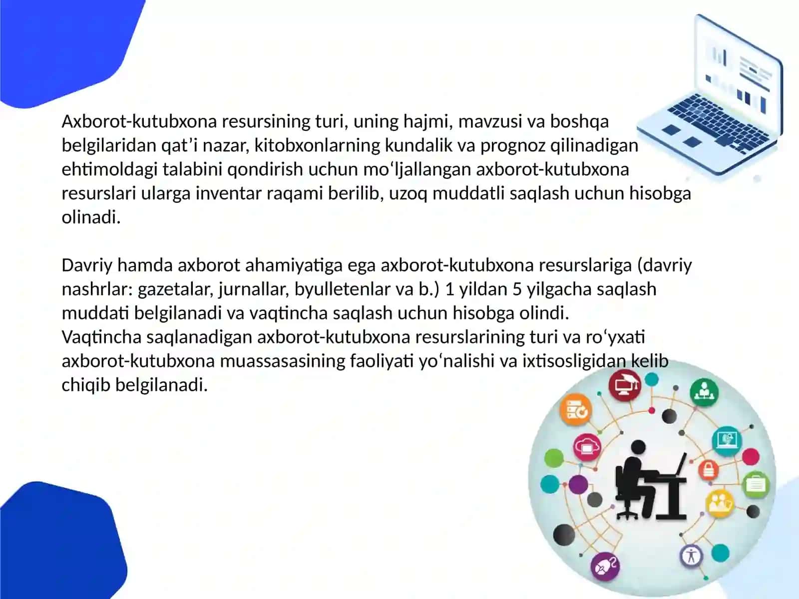 5-Amaliy.Axborot-kutubxonafondigaaxborot-kutubxonaresurslarikelibtushishinihisobgaolish 2
