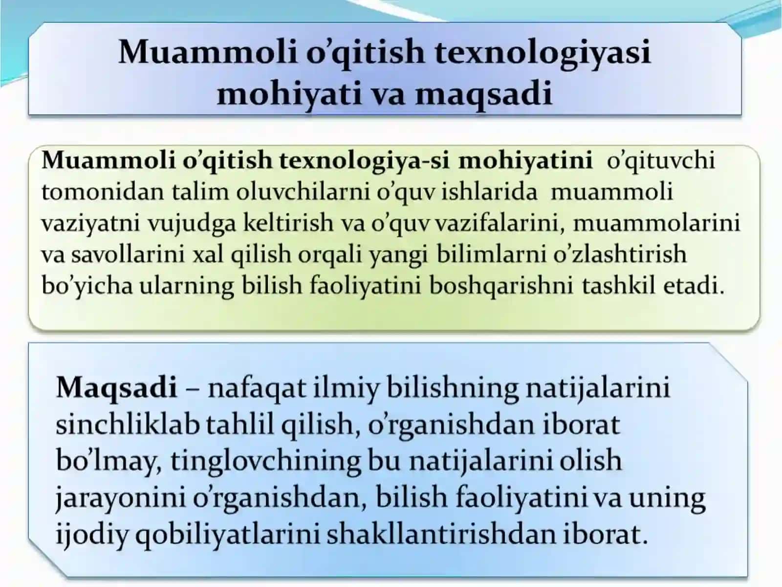 Muammo va uning tafakkur jarayonida tutgan o’rni 2