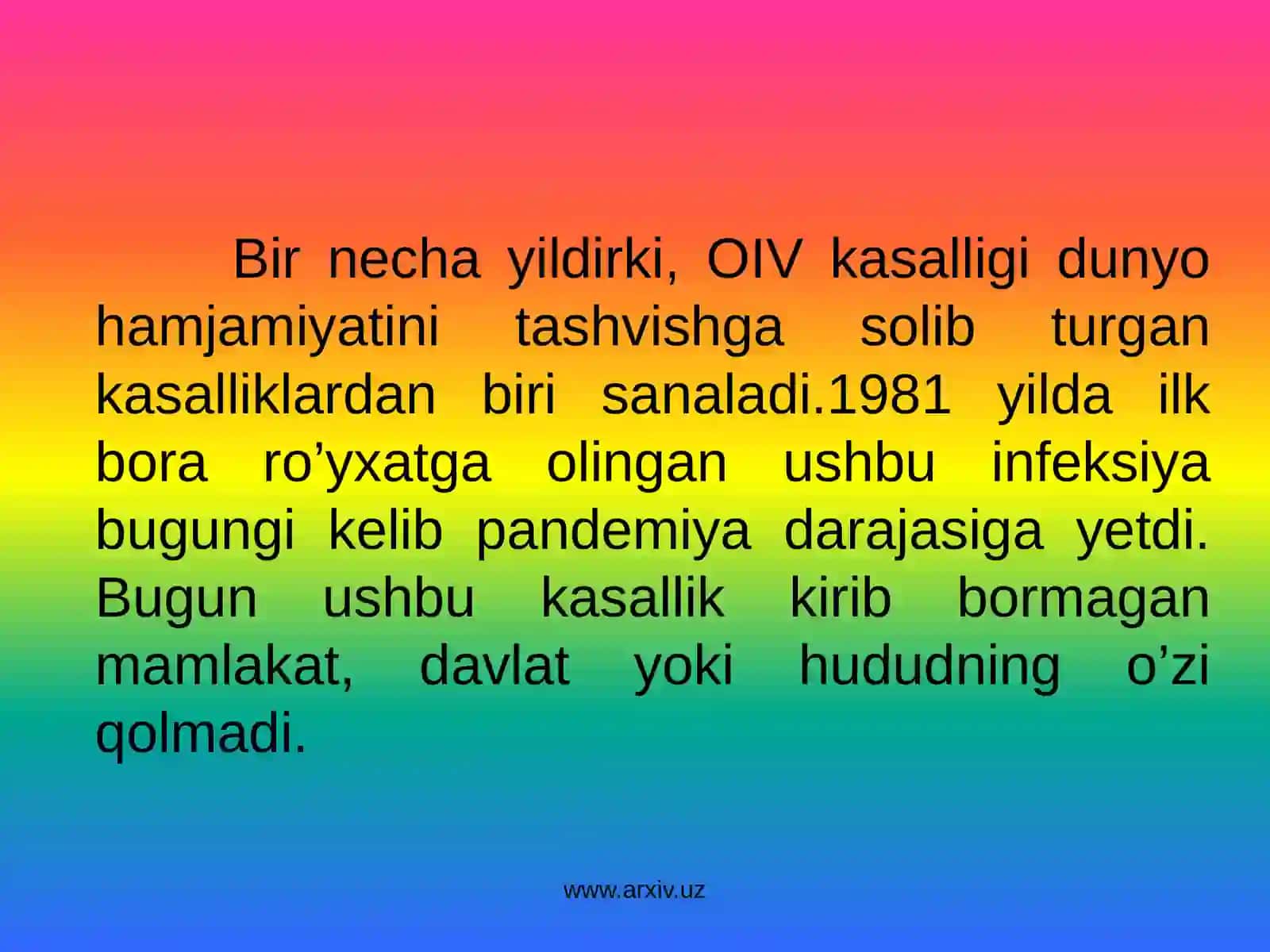 OIV- Odamiy Immun Tanqislik Virusi 2