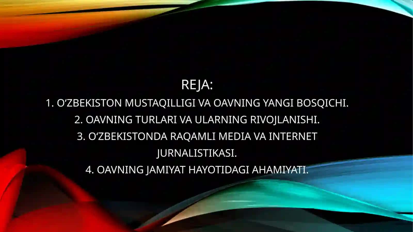 O‘zbekiston Respublikasida ommaviy axborot vositalarining faoliyati 2