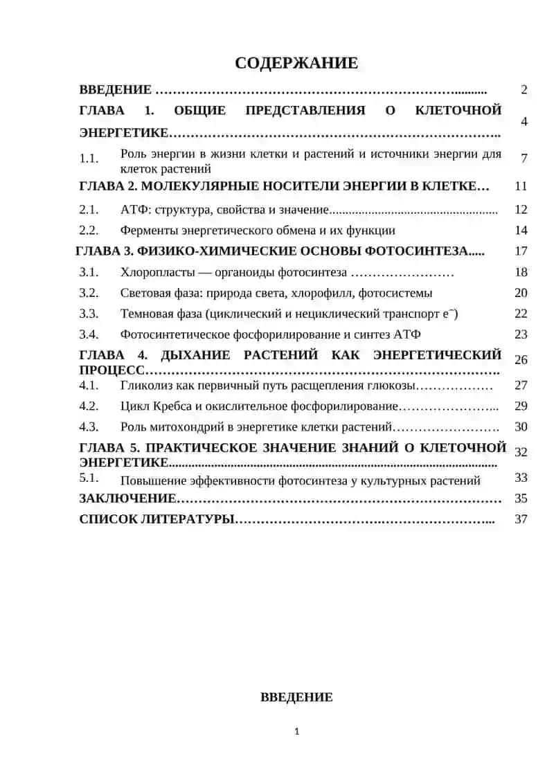 Курсовая работа "Физико-химические основы энергетики клетки" 2