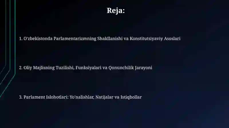 O'zbekistonda Parlamentarizmning Shakllanishi va Konstitutsiyaviy Asoslari 2