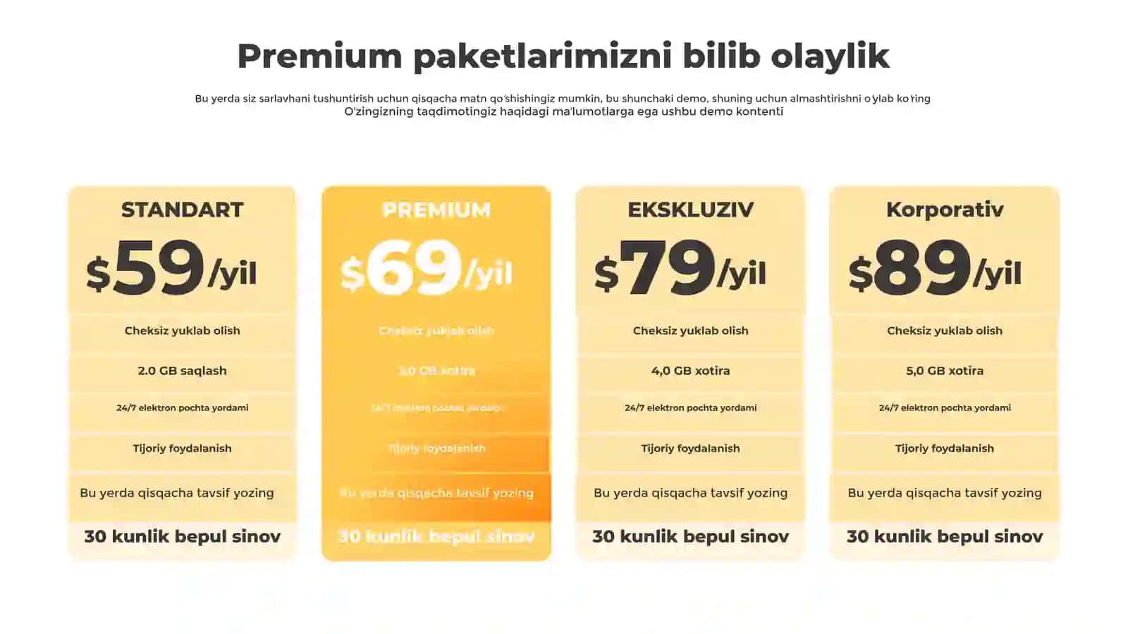 Taqdimot uchun bepul narxlash infografik Taqdimoti (11 Slayd) 2