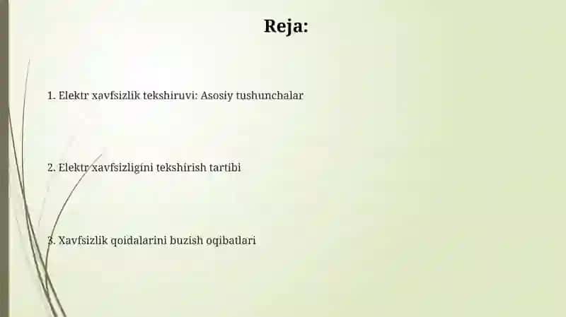Elektr xavfsizligi tekshirish 2