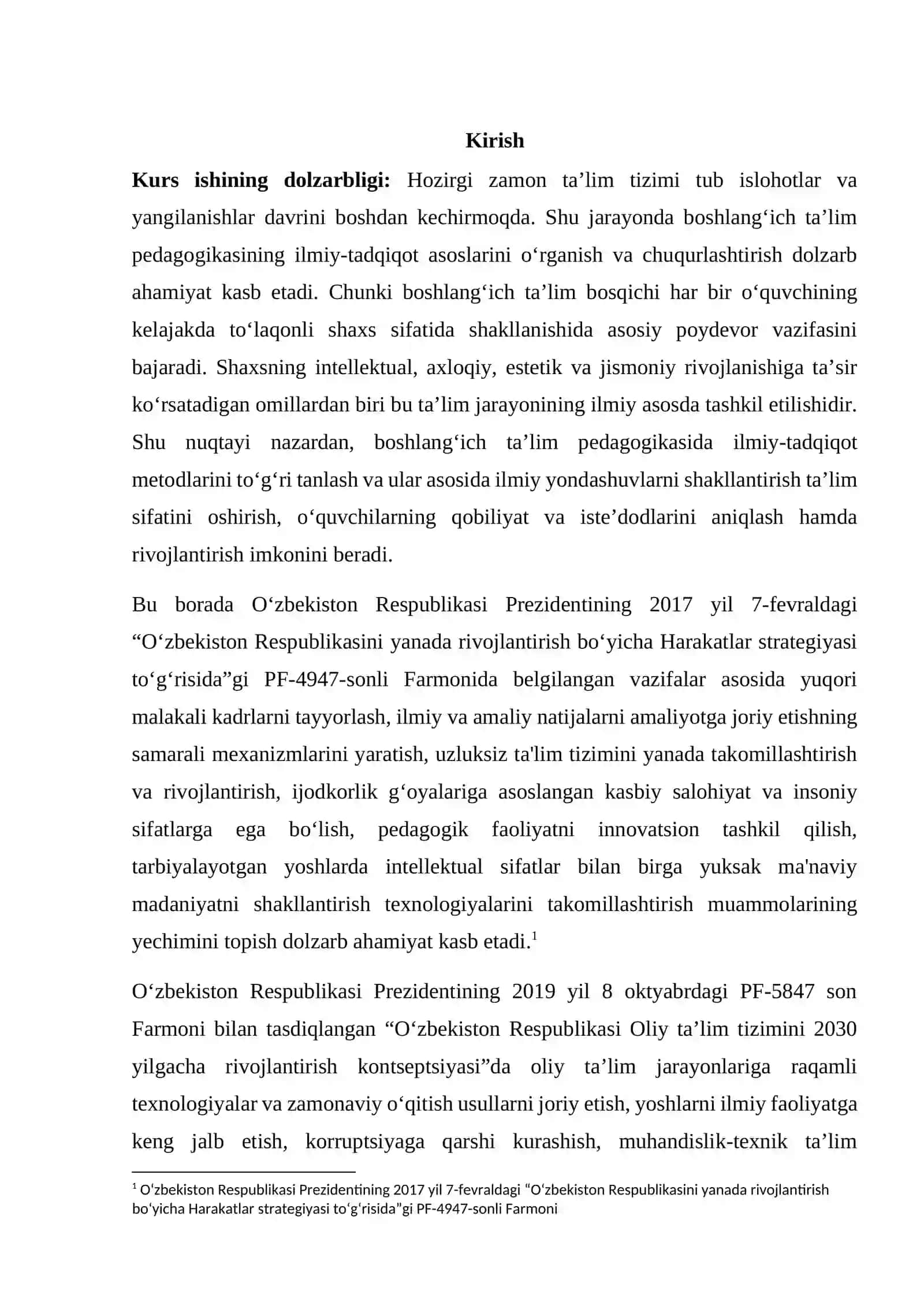 Boshlang'ich ta'lim pedagogikasining ilmiy-tadqiqot metodlari tasnifi 2