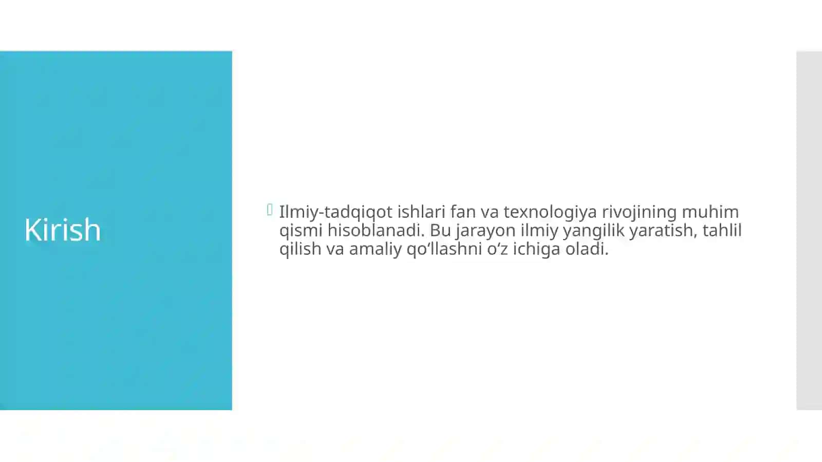 Ilmiy-tadqiqot yo'nalishlarini tanlash va ilmiy-tadqiqot ishlari bosqichlari 2